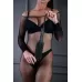 Кожаная шлепалка Sex Game с заклепками - 33 см черный 