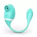 Мятный вакуумный вибростимулятор Tadpole Vibrating Dual Stimulation с виброхвостиком мятный 