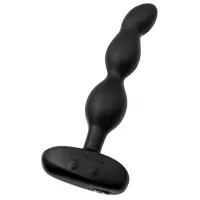 Черный анальный стимулятор с вибрацией и вращением Ridge - 17,2 см черный 