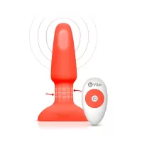 Оранжевая анальная пробка с эффектом римминга Rimming Plug - 15 см оранжевый 
