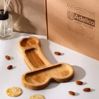 Деревянное блюдо для подачи в форме члена (25 х 16,5 х 1,7 см коричневый 