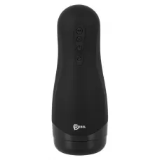 Черный вибромастурбатор с подогревом Masturbator with 3 Functions черный с белым 