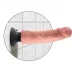 Большой реалистичный вибромассажер на присоске 9  Vibrating Cock - 24,8 см телесный 
