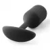 Чёрная пробка для ношения B-vibe Snug Plug 2 - 11,4 см черный 
