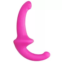 Розовый безремневой страпон Silicone Strapless Strapon розовый 
