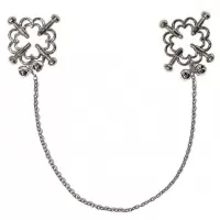 Серебристые зажимы на соски Dare You серебристый 