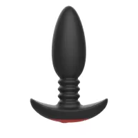 Черная анальная вибропробка Anal Vibrator с пультом ДУ - 13,5 см черный 