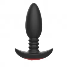Черная анальная вибропробка Anal Vibrator с пультом ДУ - 13,5 см черный 