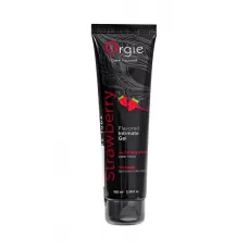 Интимный гель на водной основе Lube Tube Strawberry с клубничным вкусом - 100 мл  