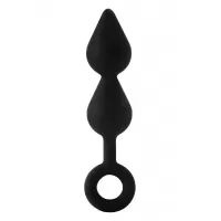 Черный анальный стимулятор XL Double Drop Plug - 20 см черный 
