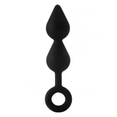 Черный анальный стимулятор XL Double Drop Plug - 20 см черный 