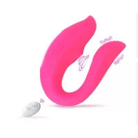 Розовый вибратор для пар «Оки-Чпоки» с вакуумно-волновой стимуляцией клитора розовый 