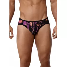 Черные принтованные трусы-джоки Natura Jockstrap черный L