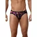 Черные принтованные трусы-джоки Natura Jockstrap черный L
