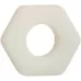 Белое люминесцентное эрекционное кольцо Glow-In-The-Dark Liquid Silicone Prolong Sexagon Ring белый 