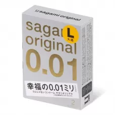 Презервативы Sagami Original 0.01 L-size увеличенного размера - 2 шт  