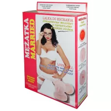 Надувная секс-кукла Mezatka с реалистичной вставкой телесный 