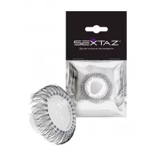 Эластичное эрекционное кольцо с длинными черными «ресничками белый с черным 