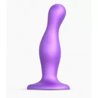 Фиолетовая насадка Strap-On-Me Dildo Plug Curvy size M фиолетовый 