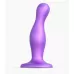Фиолетовая насадка Strap-On-Me Dildo Plug Curvy size M фиолетовый 