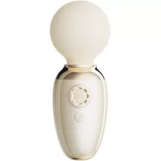 Бежевый мини-вибратор с функцией нагрева Ava бежевый 