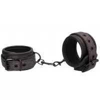Серые наручники Elegant Hand Cuffs на карабинах серый 