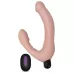 Безремневой страпон с вибрацией и пультом ДУ Rechargeable IJOY Strapless Strap on - 22 см телесный 