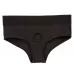 Черные трусы для страпона BACKLESS BRIEF HARNESS S/M черный S-M