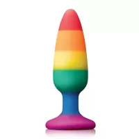 Разноцветная анальная втулка RAINBOW ANAL PLUG MEDIUM - 14 см разноцветный 