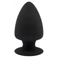 Черная анальная втулка Premium Silicone Plug S - 9 см черный 