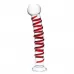 Прозрачный стимулятор с красной спиралью 10  Mr. Swirly Dildo - 25,4 см прозрачный 