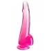 Розовый фаллоимитатор с мошонкой на присоске 10’’ Cock with Balls - 27,9 см розовый 