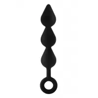 Черный анальный стимулятор XL Triple Drop Plug Black - 26 см черный 