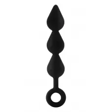 Черный анальный стимулятор XL Triple Drop Plug Black - 26 см черный 