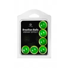 Набор из 6 шариков с массажным маслом Brazilian Balls с эффектом вибрации  