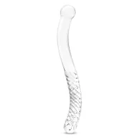 Стеклянный фаллоимитатор 11’’ Glass Pelvic Wand Double Ended - 28 см прозрачный 