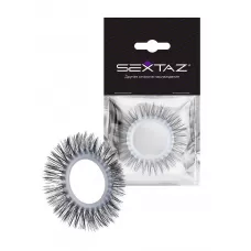 Круглое эрекционное кольцо с длинными «ресничками белый с черным 