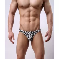 Сексуальные клетчатые трусы-бразилиана разноцветный XXL