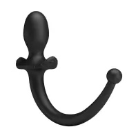 Черная анальная вибропробка с хвостом Anthony черный 