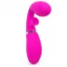 Ярко-розовый вибромассажёр с клиторальным отростком Magic Finger - 29 см ярко-розовый 