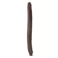 Коричневый двусторонний фаллоимитатор Chocolate 16-Inch Long Dildo - 41,5 см коричневый 