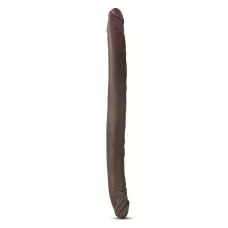 Коричневый двусторонний фаллоимитатор Chocolate 16-Inch Long Dildo - 41,5 см коричневый 