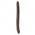 Коричневый двусторонний фаллоимитатор Chocolate 16-Inch Long Dildo - 41,5 см коричневый 