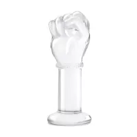 Стеклянный плаг в форме сжатой в кулак руки 5’’ Glass Fist Butt Plug - 13 см прозрачный 