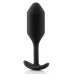 Чёрная пробка для ношения B-vibe Snug Plug 2 - 11,4 см черный 