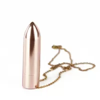 Золотистая вибропуля на цепочке Discreet Pleasure золотистый 