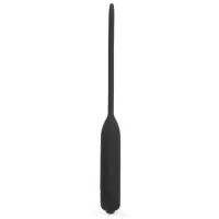 Черный уретральный виброплаг Silicone Vibrating Urethral Dilator - 21 см черный 