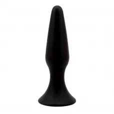Черная анальная пробка L Silicone Plug - 12,8 см черный 