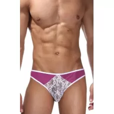 Мужские ажурные трусы-слипы лиловый L-XL