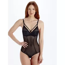 Сексуальное боди из сетки Non Wired Padded Body черный L